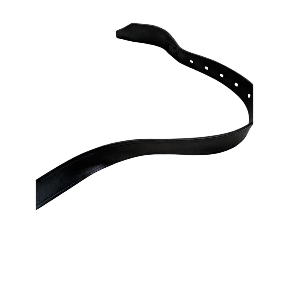 Dango Belt‎ Black Leather EDC Belt Metal Buckle Made in USA Adjustable 27-33